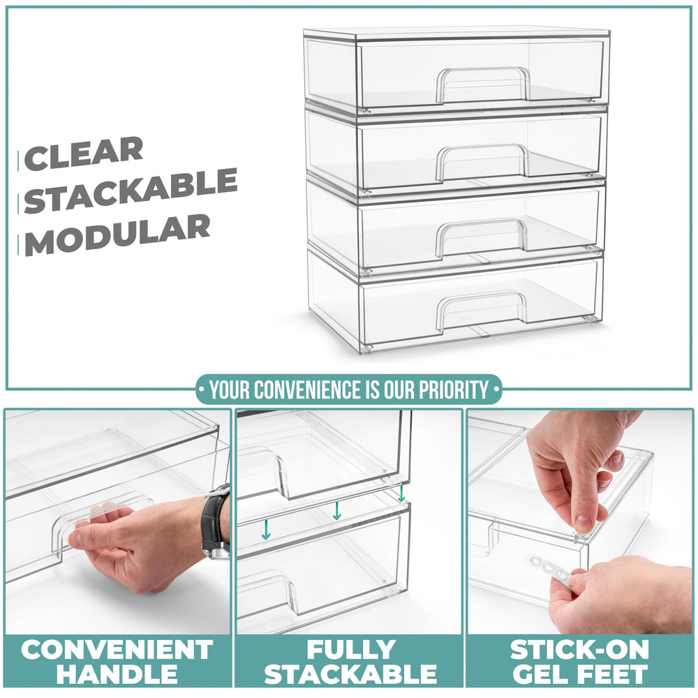Sorbus acrylic storage bathroom vanity keeping toiletries neat and visible