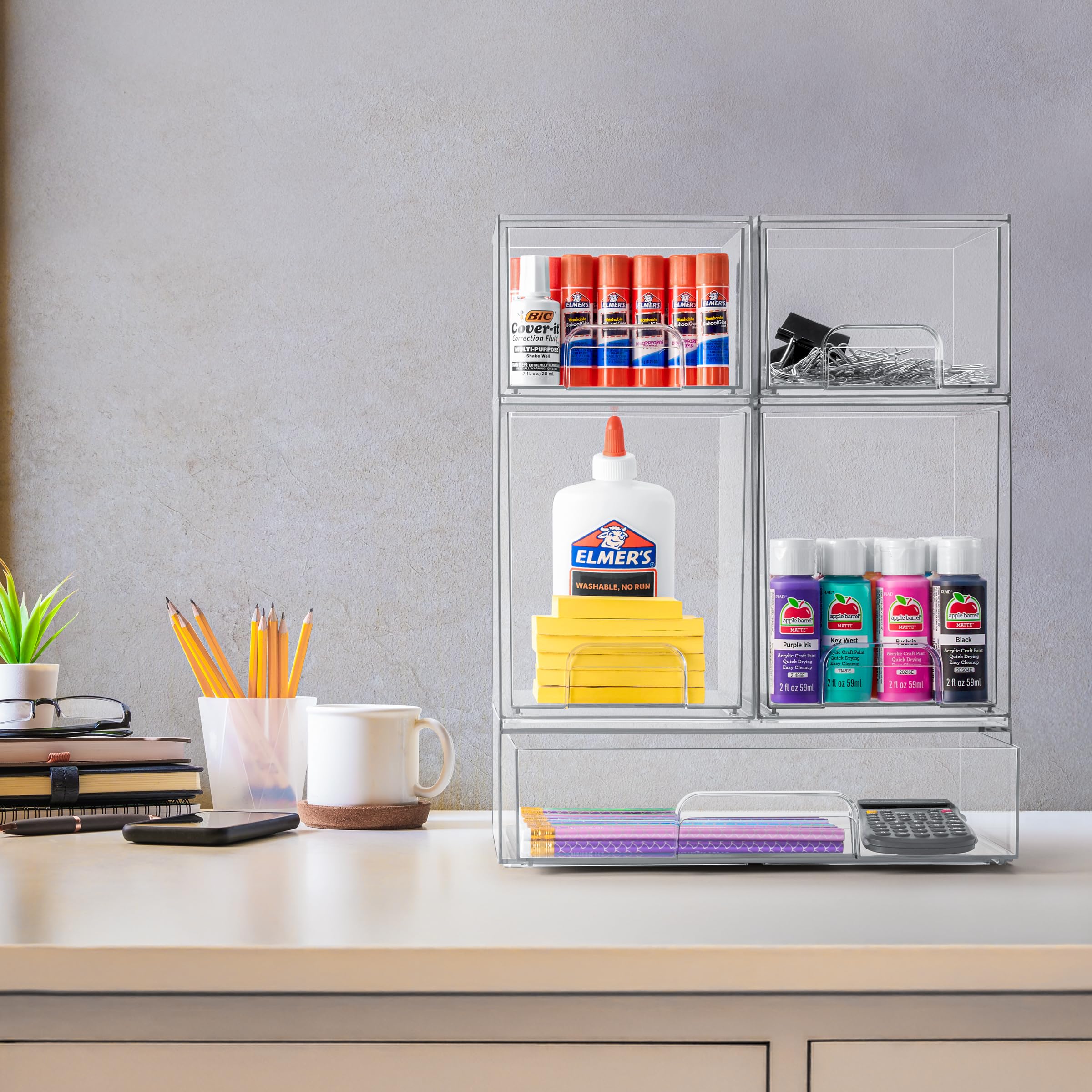 Sorbus acrylic storage containers tall drawer for taller bottles and cosmetics