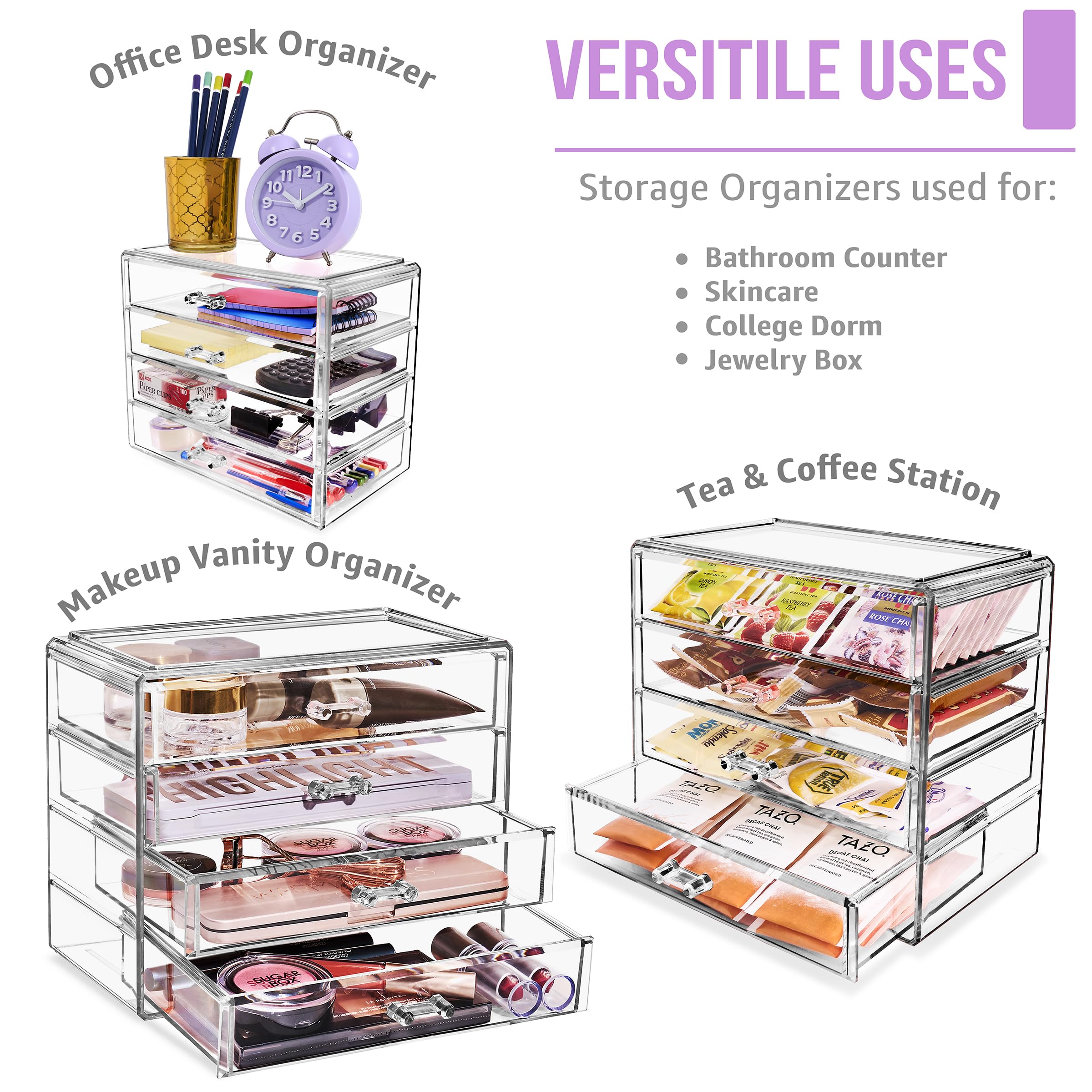 Sorbus eyeliner palettes clear organizer helps quick makeup routines.