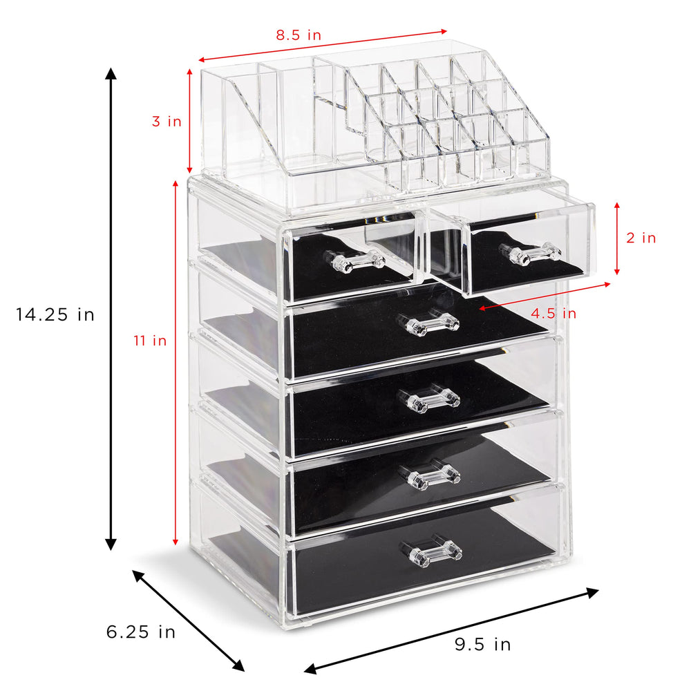 Sorbus shelf liner protects cosmetics while keeping items stable.