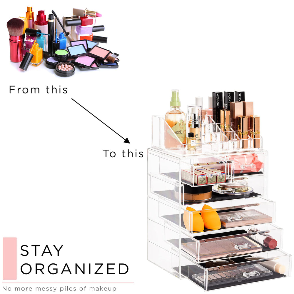 Sorbus clear acrylic vanity organizer complements any personal space.
