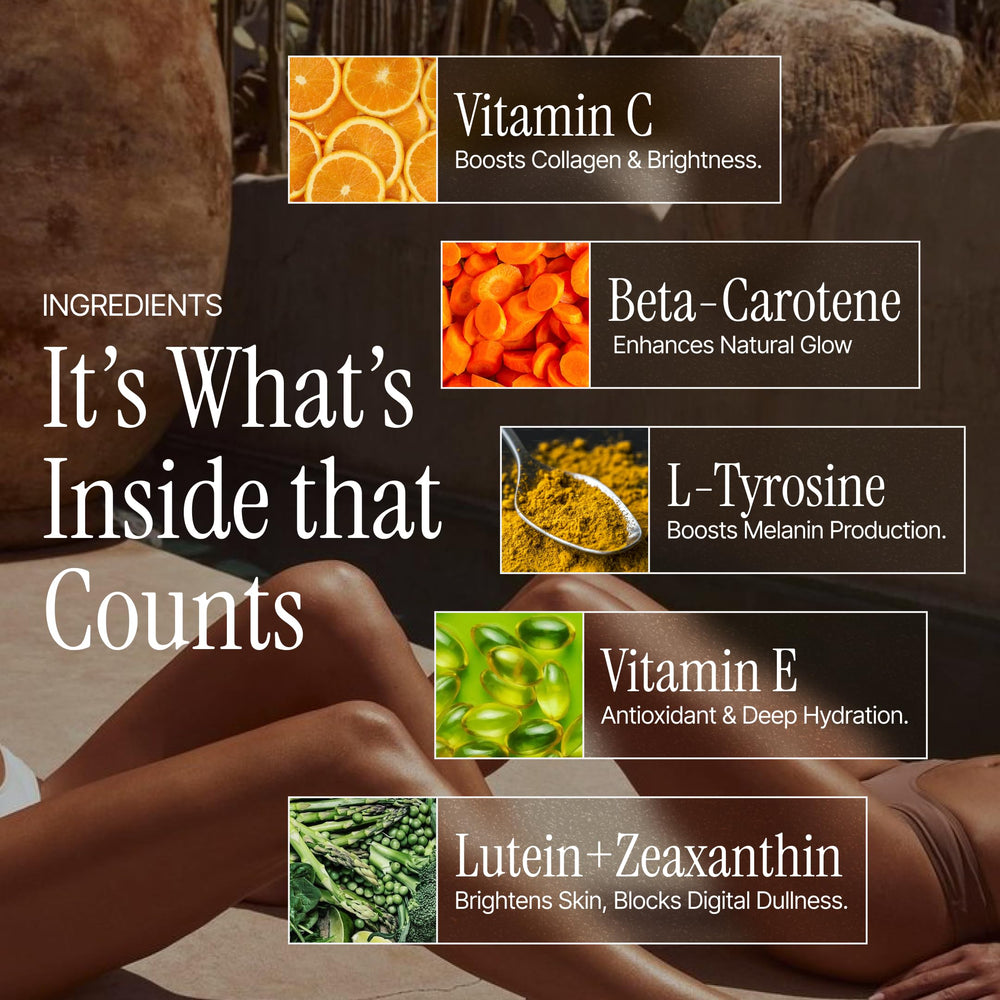 Sorelle Beauty tanning drops ingredients highlight plant-based formula for healthy-looking skin
