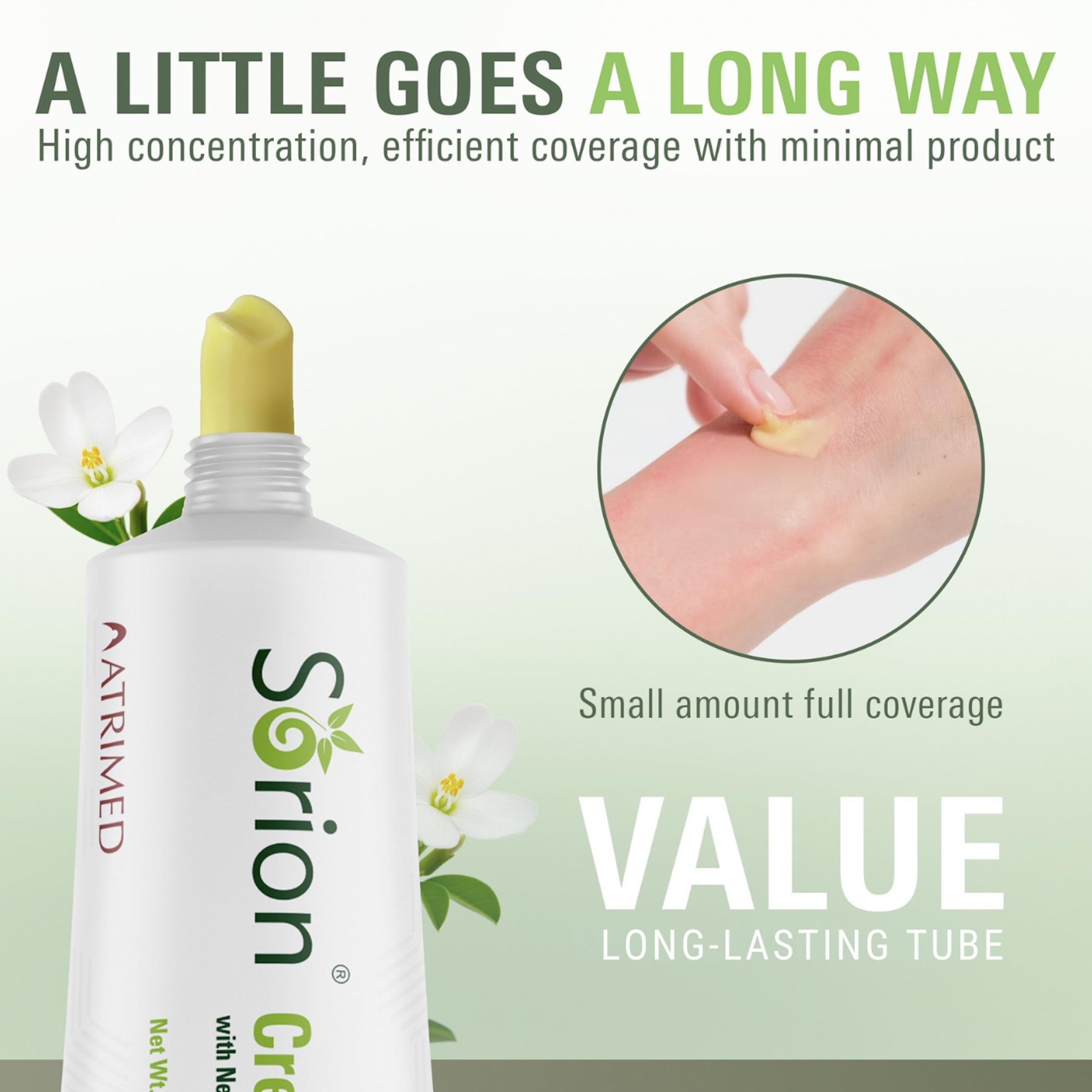 Sorion Cream application hands scene demonstrates easy daily use