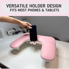 Sorreni adjustable nail arm rest adapts to table height for comfort