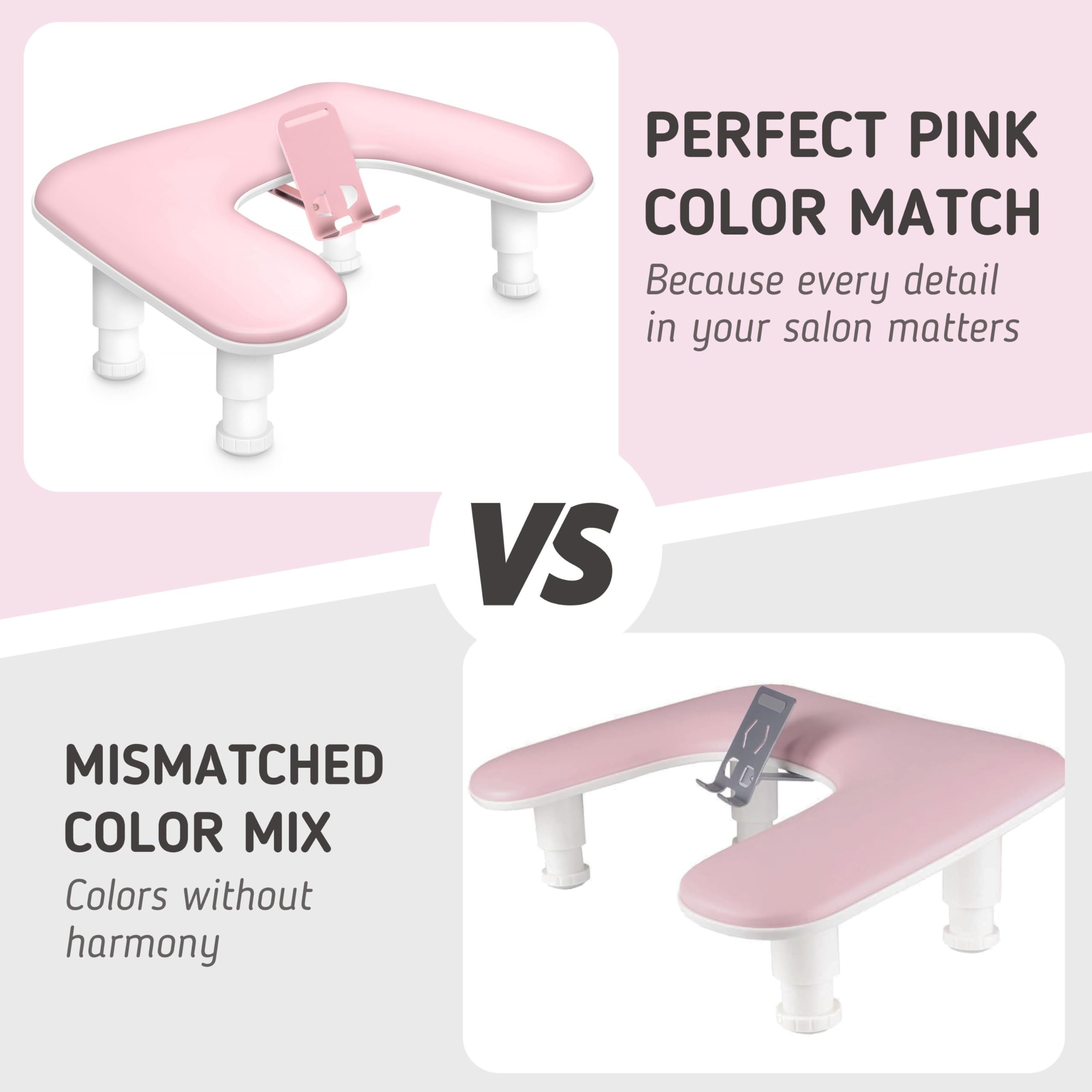 Sorreni ergonomic 15-degree nail arm rest reduces wrist strain during sessions