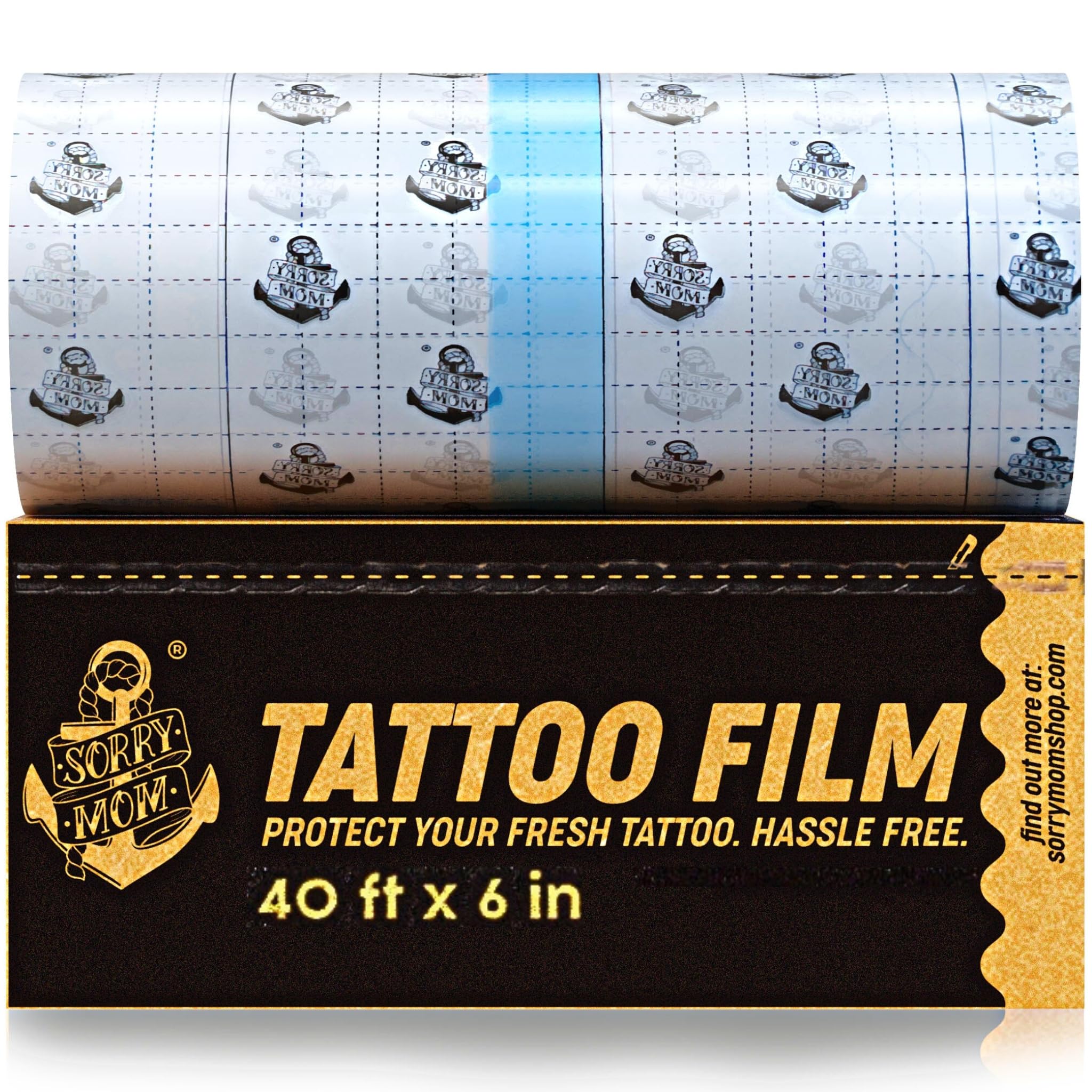 Sorry Mom tattoo aftercare bandage clear waterproof film protecting large ink areas during showers