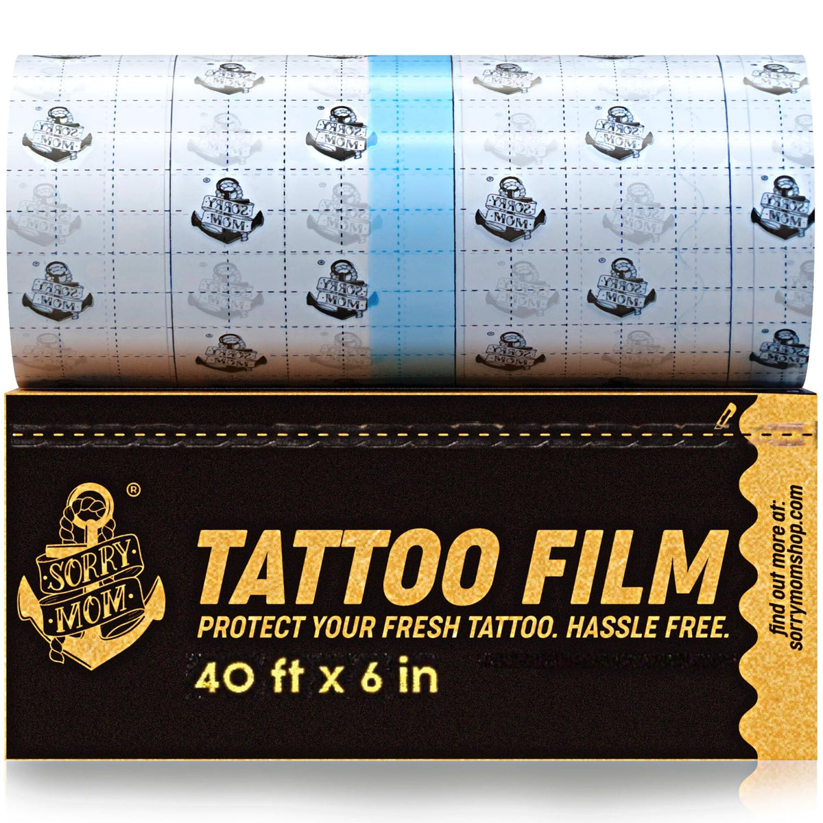 Sorry Mom tattoo aftercare bandage clear waterproof film protecting large ink areas during showers