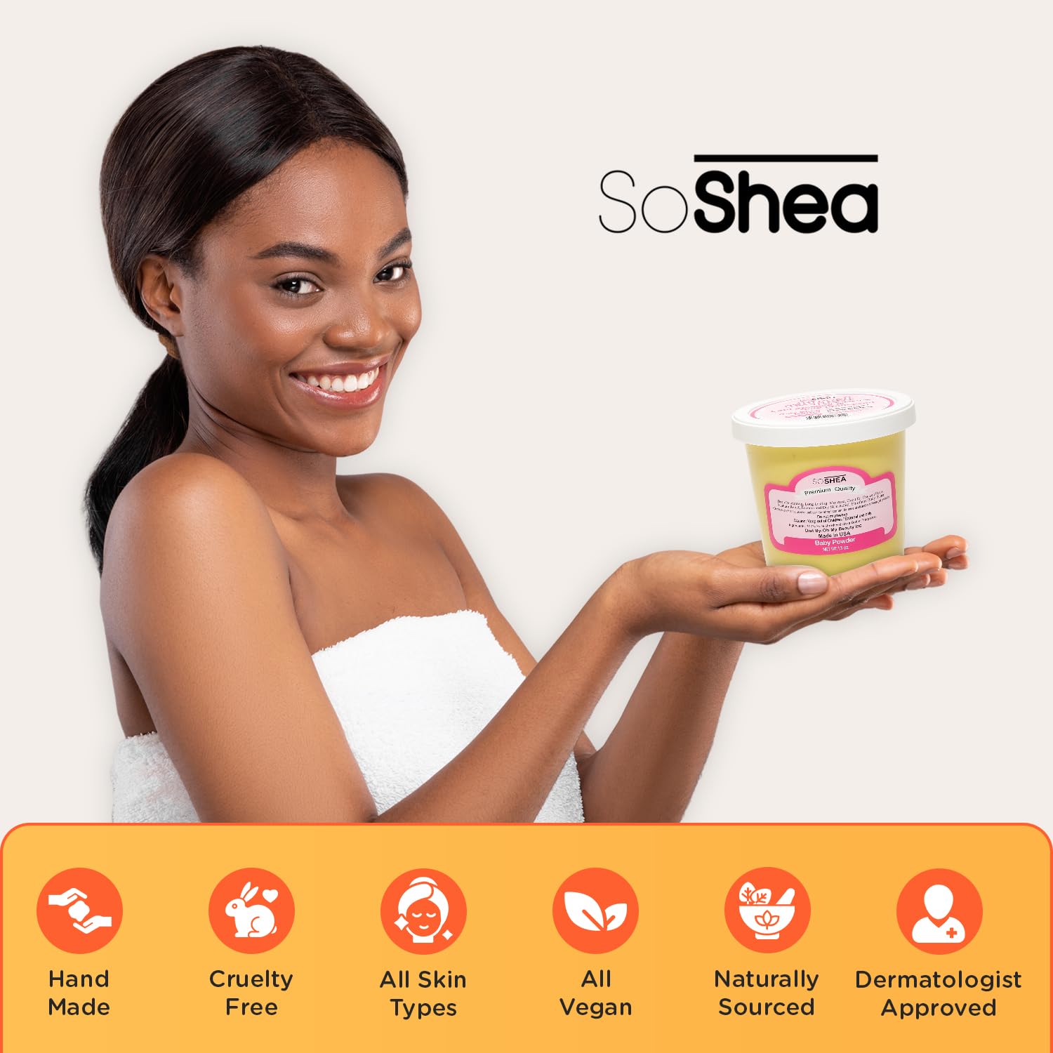 SoShea baby-care use on delicate skin protects diaper area.