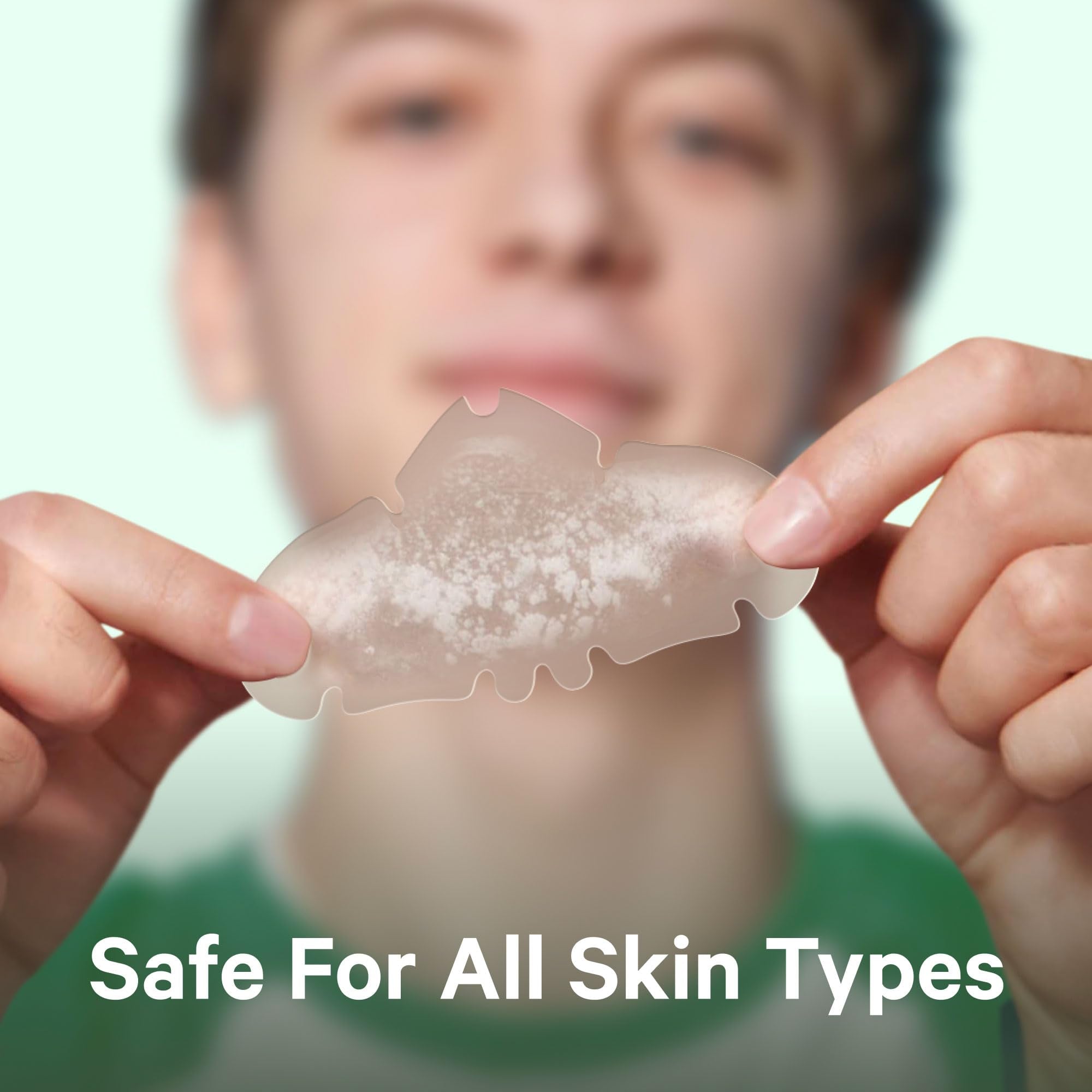 Sosky Nose Patches on the nose demonstrating targeted pore care and oil absorption.