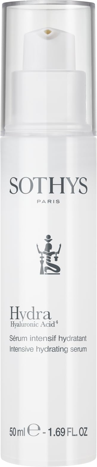 SOTHYS Hydrating Intensive Serum bottle closeup highlighting lightweight moisture for all skin types