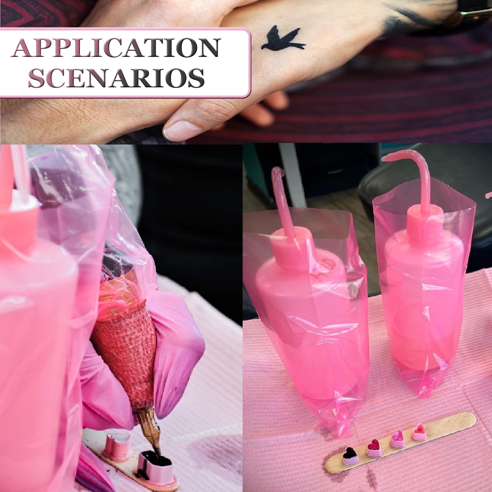 SOTICA wide-compatibility bags fit various bottle types for tattooing and PMU