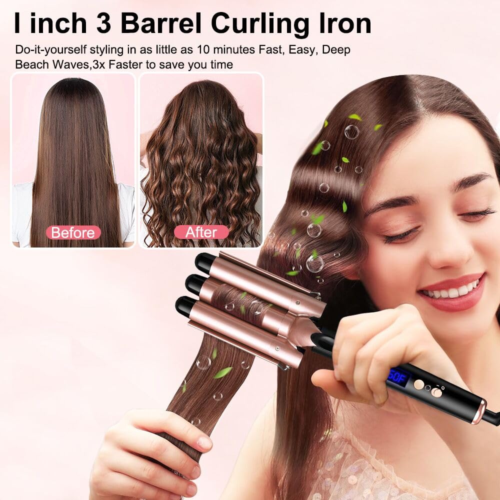 SOUKENGEN conical wand 0.35-0.75 inch provides tapered curls from tight to soft.