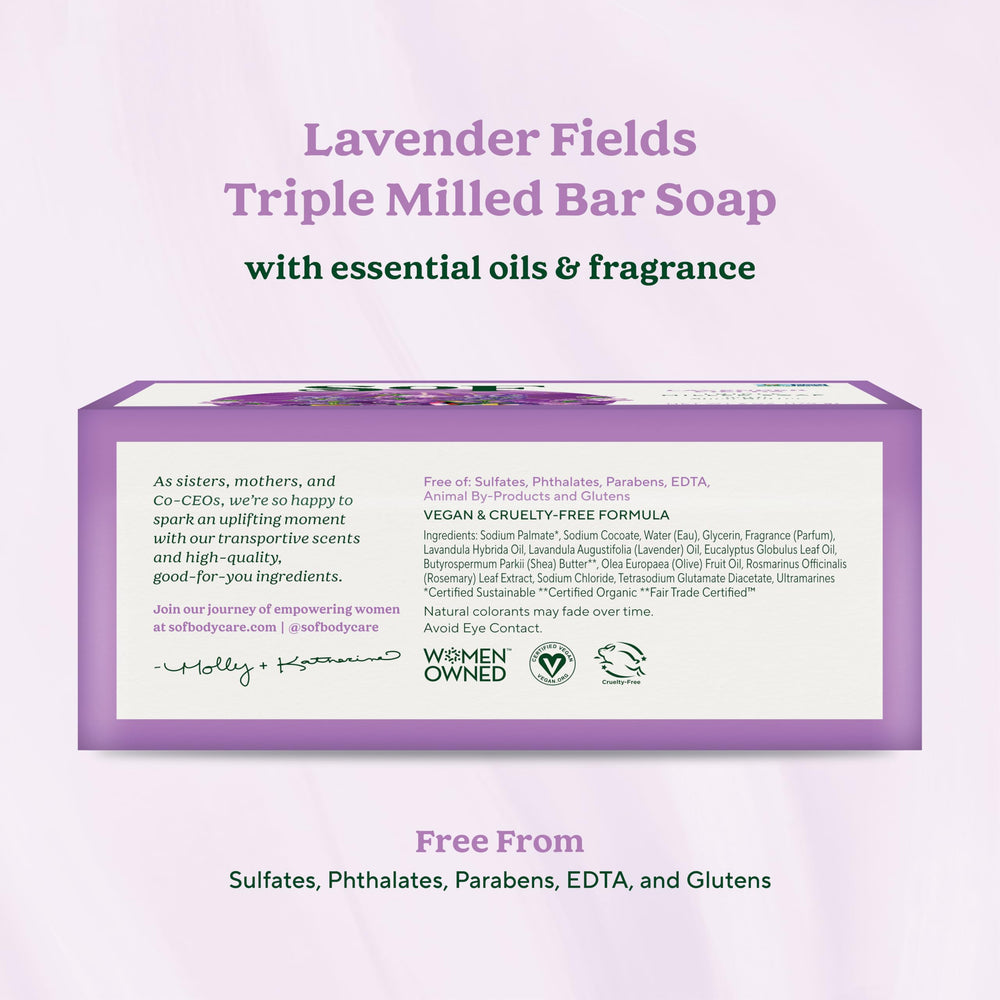 South Of France SoF creamy lather close-up highlighting coconut oil blend for nourishing cleansing.