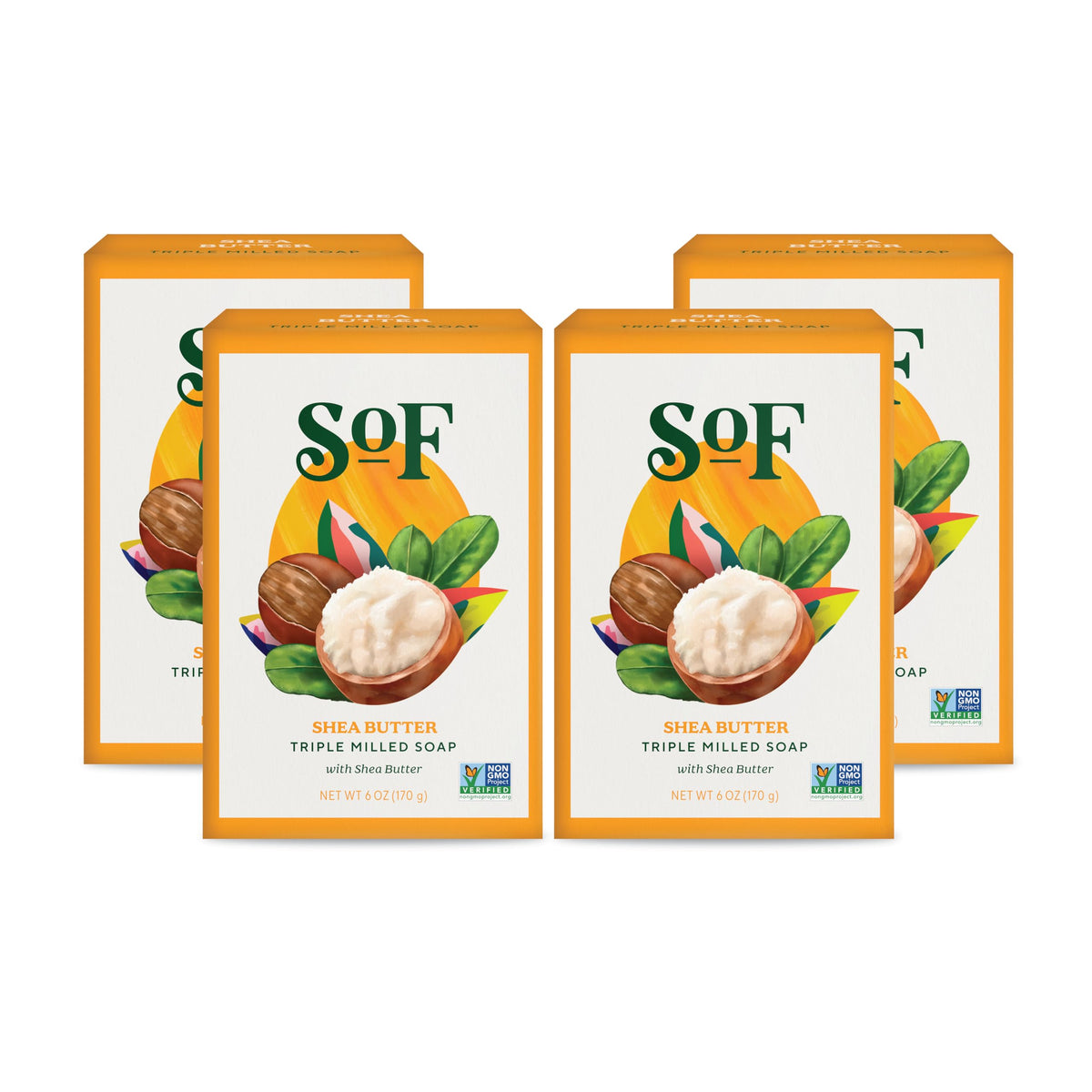 South Of France SoF triple milled bar soap with coconut oil delivers creamy cleansing.