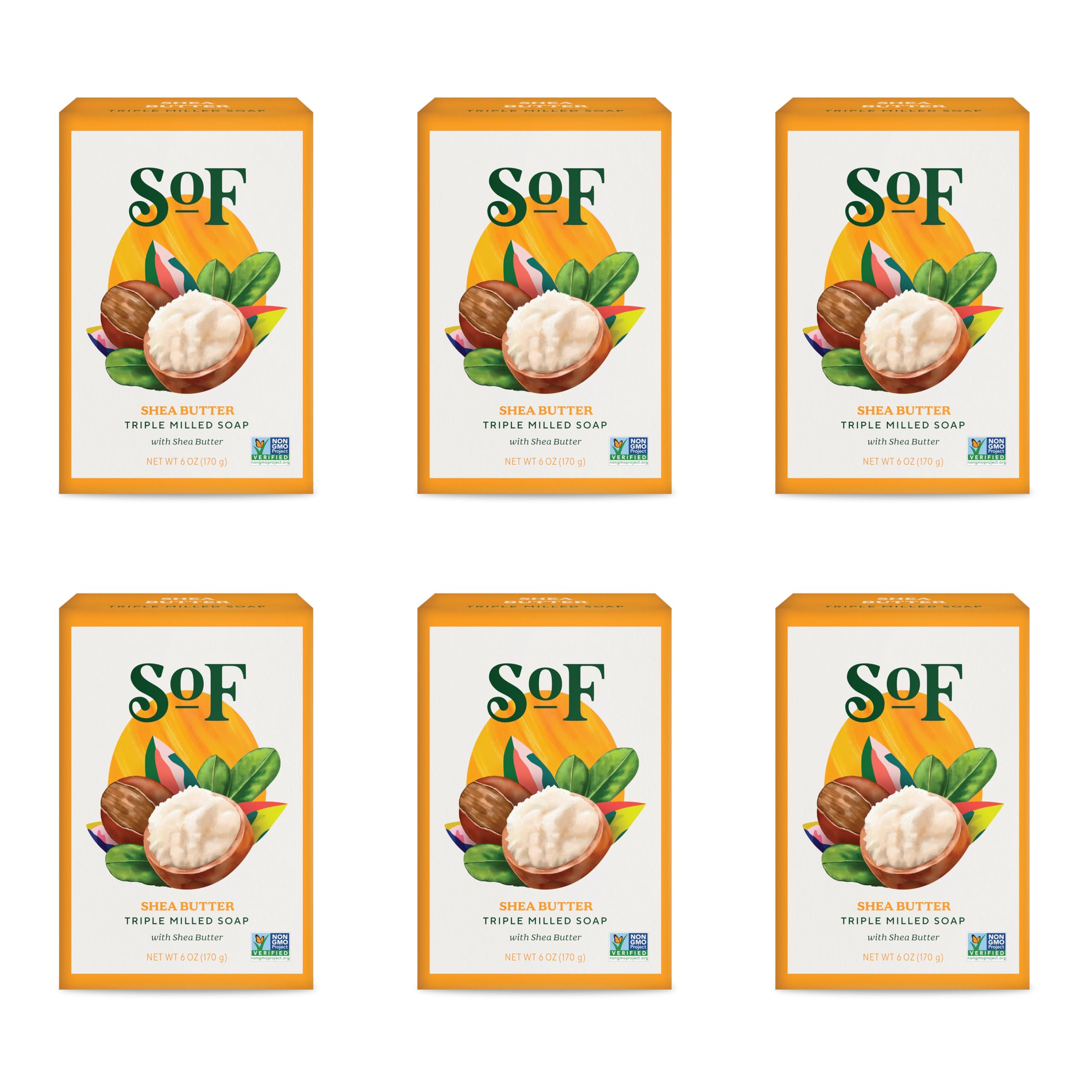 South Of France triple milled bar soap with coconut oil pour for creamy cleansing