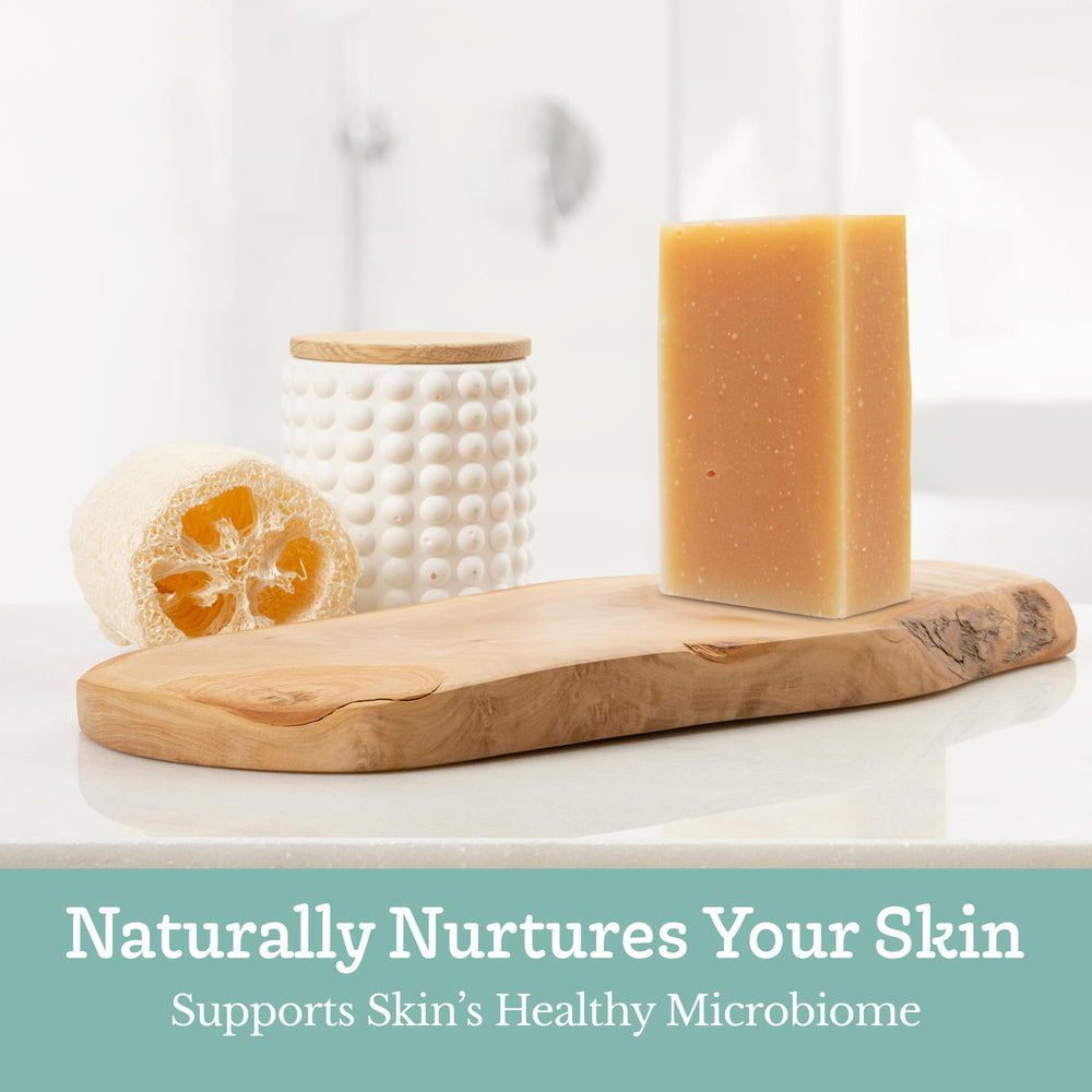 Southern Natural Goat Milk Soap Bar gift-ready packaging on display.