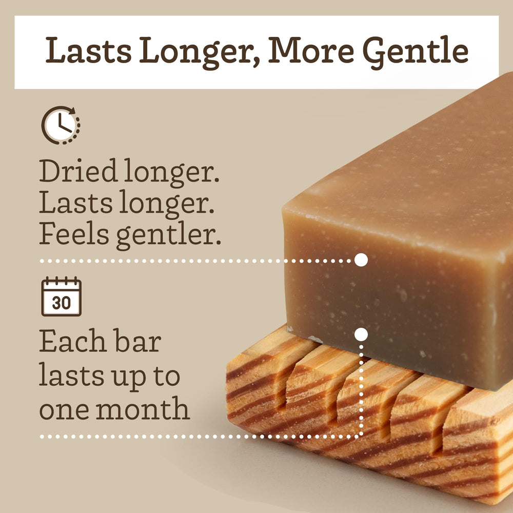 Southern Natural Goat Milk Soap Sensitive-Skin closeup captures soothing, non-irritating cleansing.