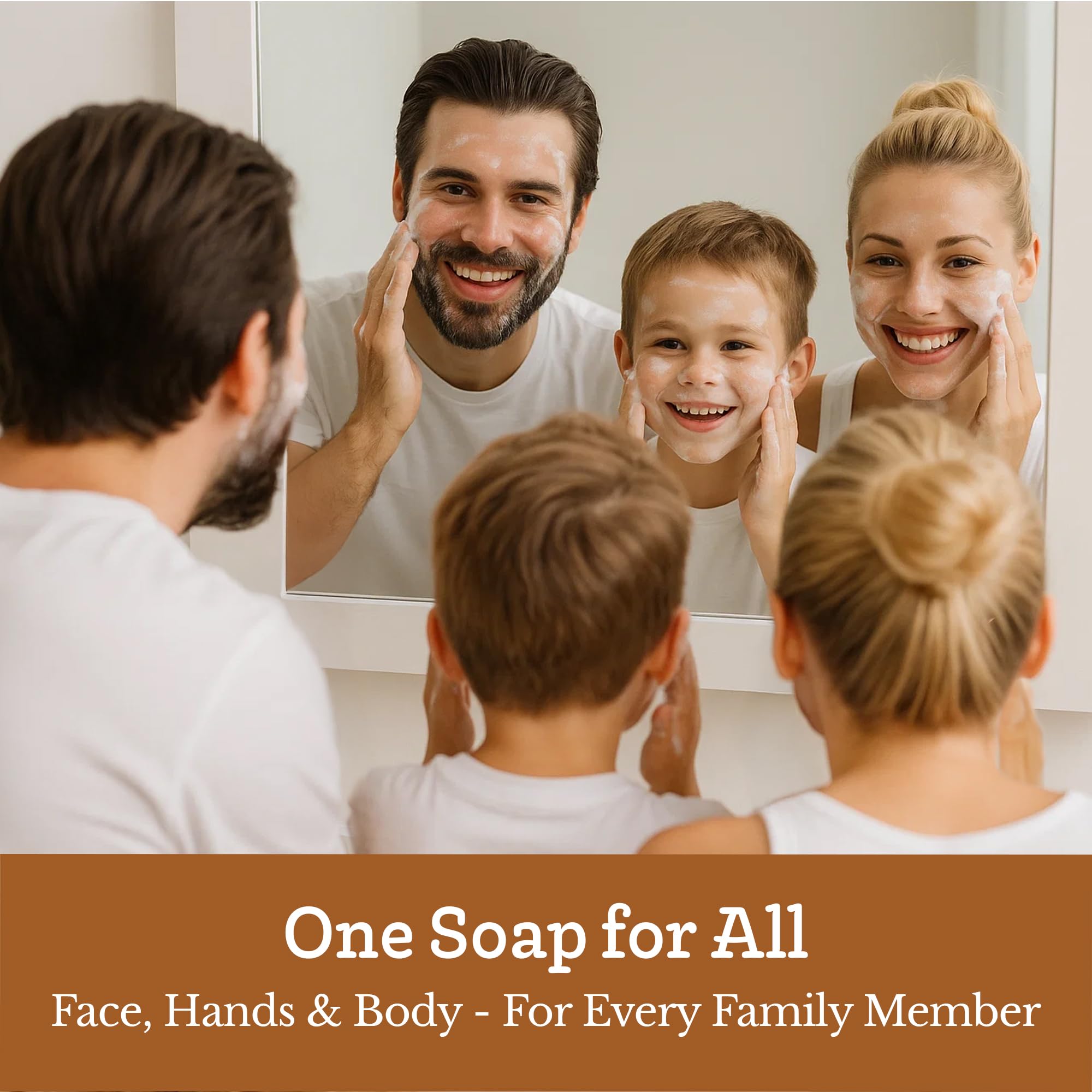 Ingredients blend featuring goat milk and colloidal oatmeal for gentle cleansing.