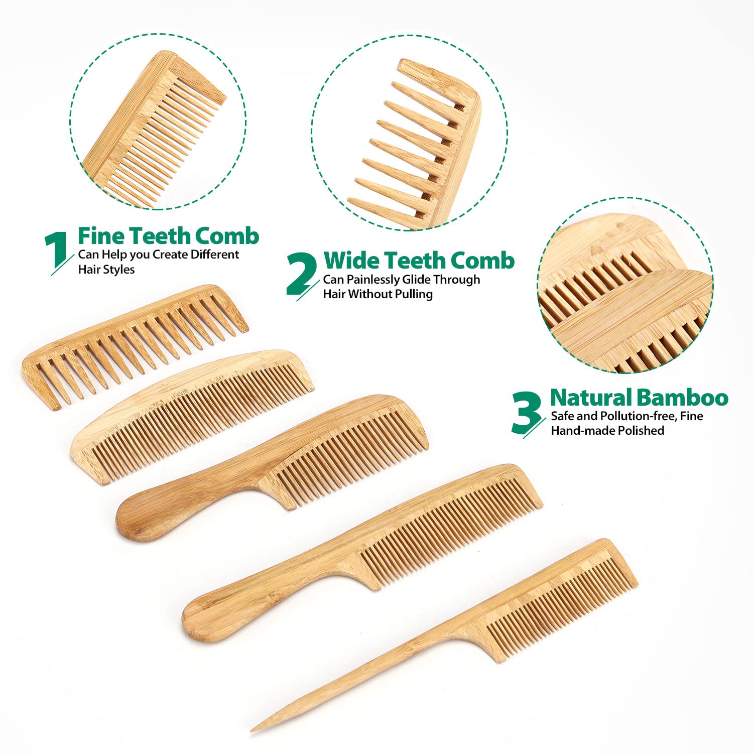 SouxMux fine-tooth bamboo comb for precise parting and smoothing.