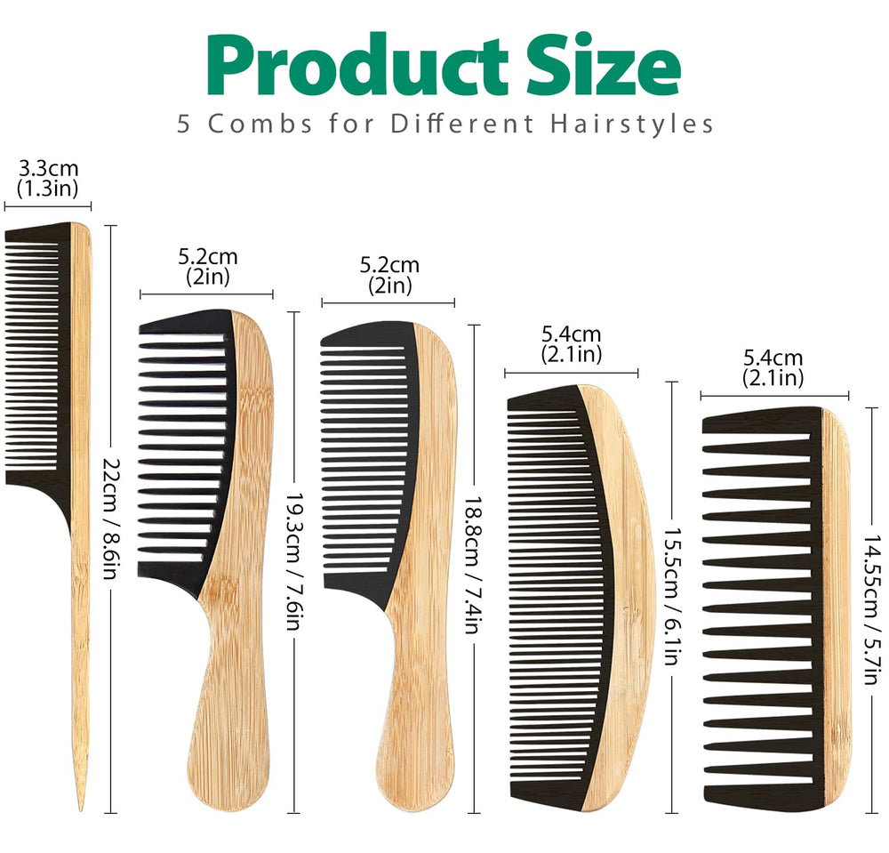 SouxMux bamboo tail comb for precise sectioning and teasing hair