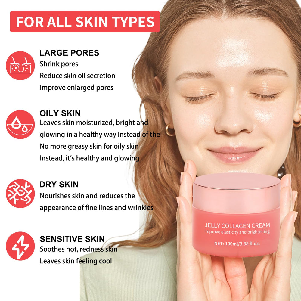 SOYUB Collagen Jelly Cream swirl demonstrates quick absorption for all skin types.