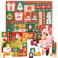 SOYUB makeup Advent calendar box open reveals teen-friendly surprises for festive looks.
