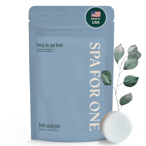 Spa For One shower steamers pouch with tablets, ideal for gifting and self-care.