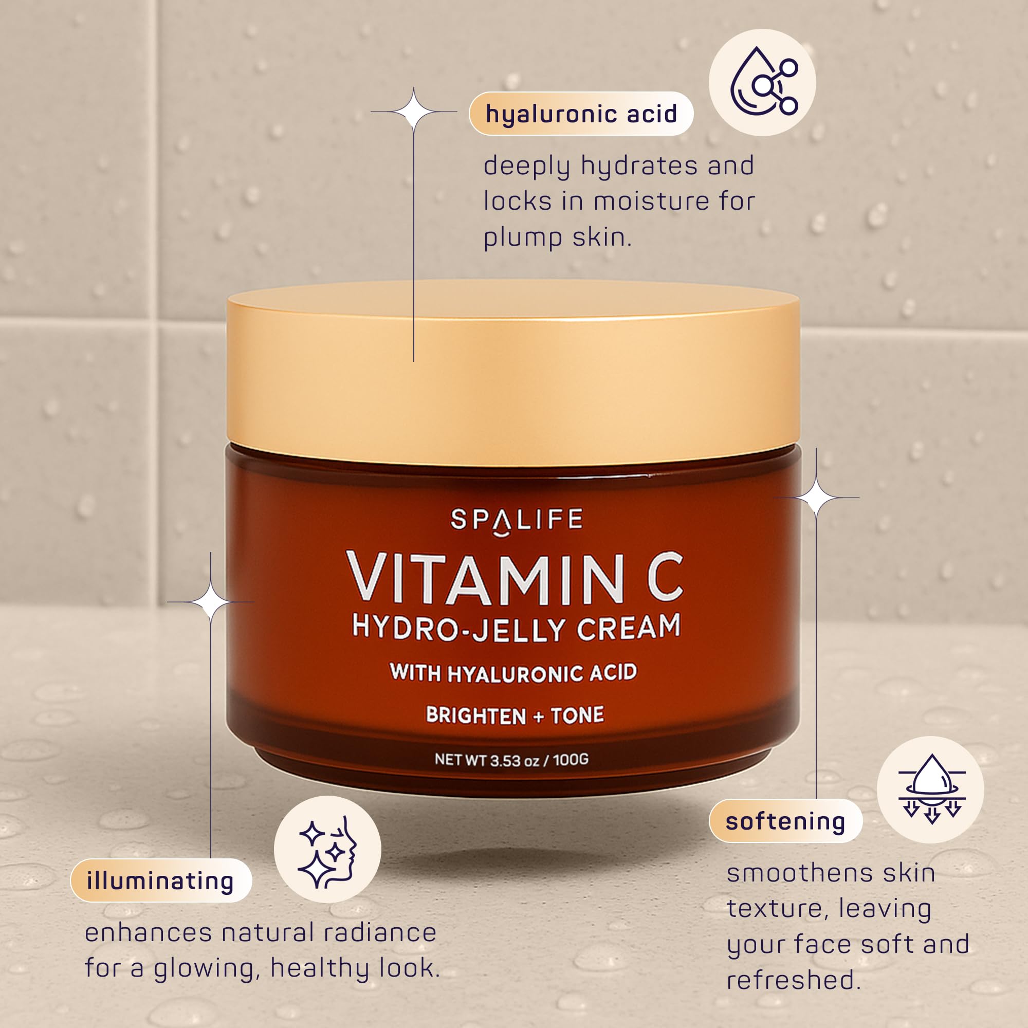 SpaLife Beauty Vitamin C Hydro spa-routine setup suggests at-home pampering session