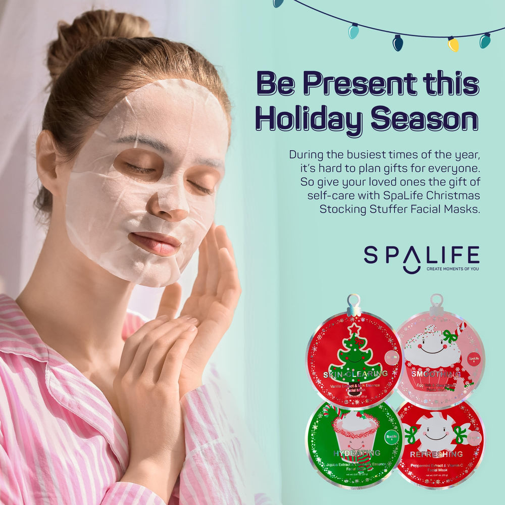 SpaLife korean facial masks opened pack displays ready-to-use sheets.