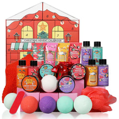 Spa Luxetique Advent Calendar 24 days box showing skincare treats ideal for festive gifting.