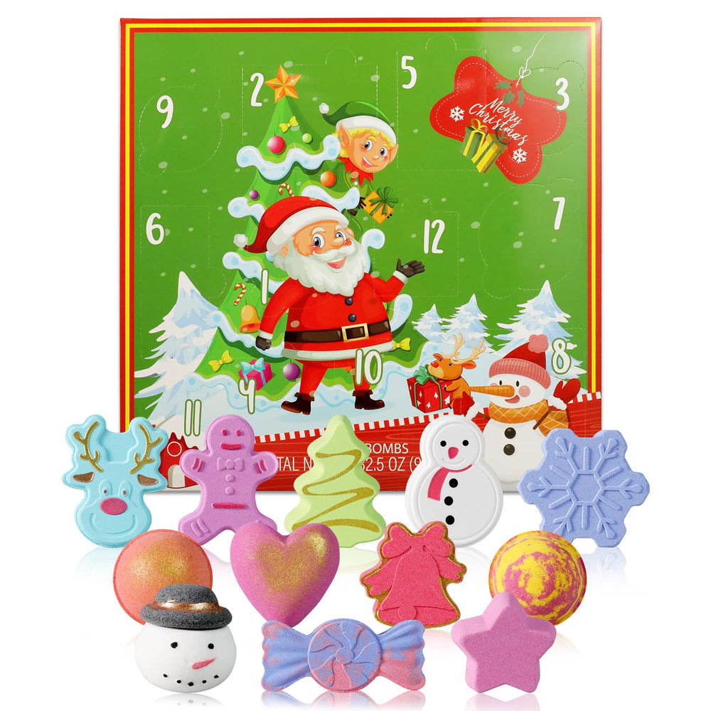 Spa Luxetique Advent Calendar bath bombs box open for daily festive surprise