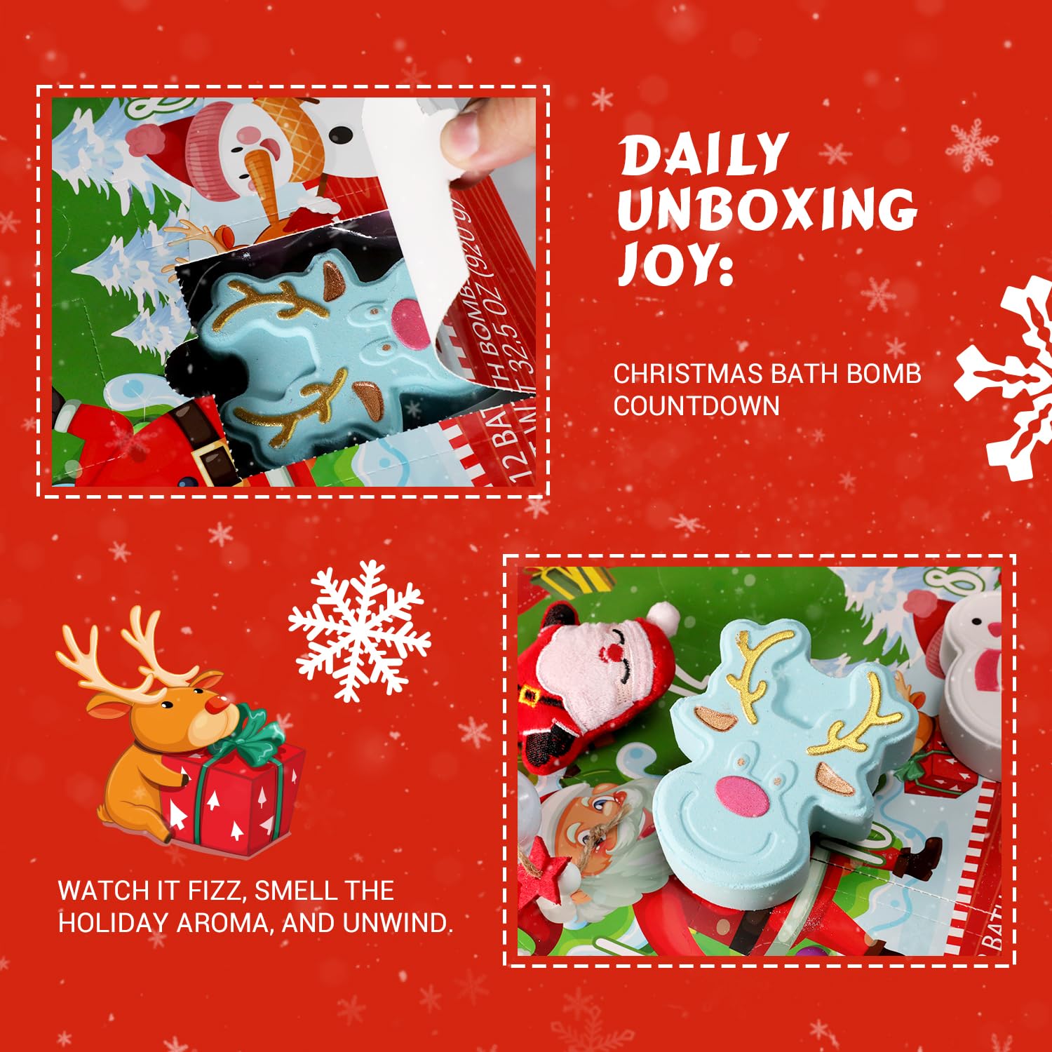 Spa Luxetique Advent Calendar bath bomb snowman shape for cozy soak