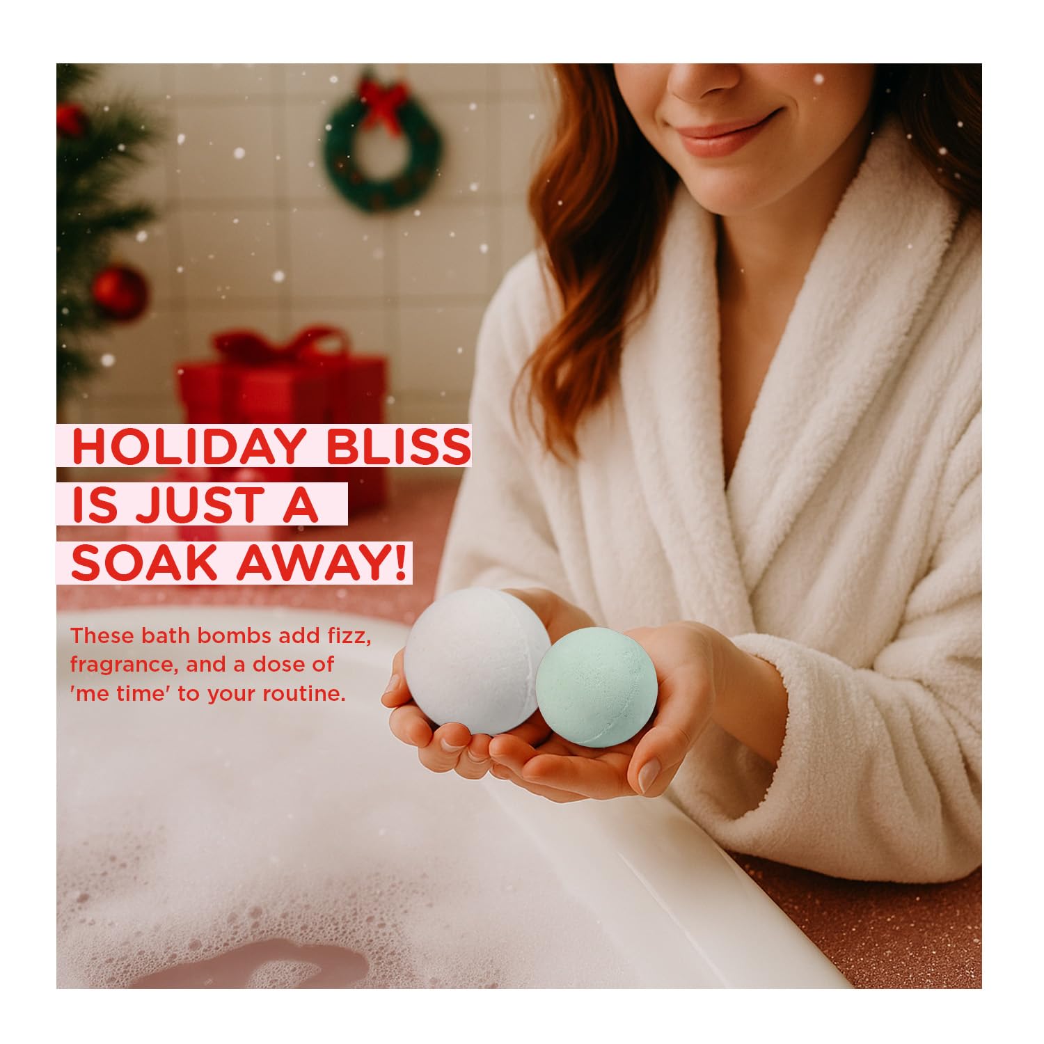 Spa Luxetique advent calendar bath salts bombs set exudes festive spa vibes for relaxation.