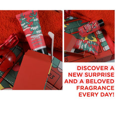 Spa Luxetique advent calendar body care assortment arranged to inspire daily self-care moments.