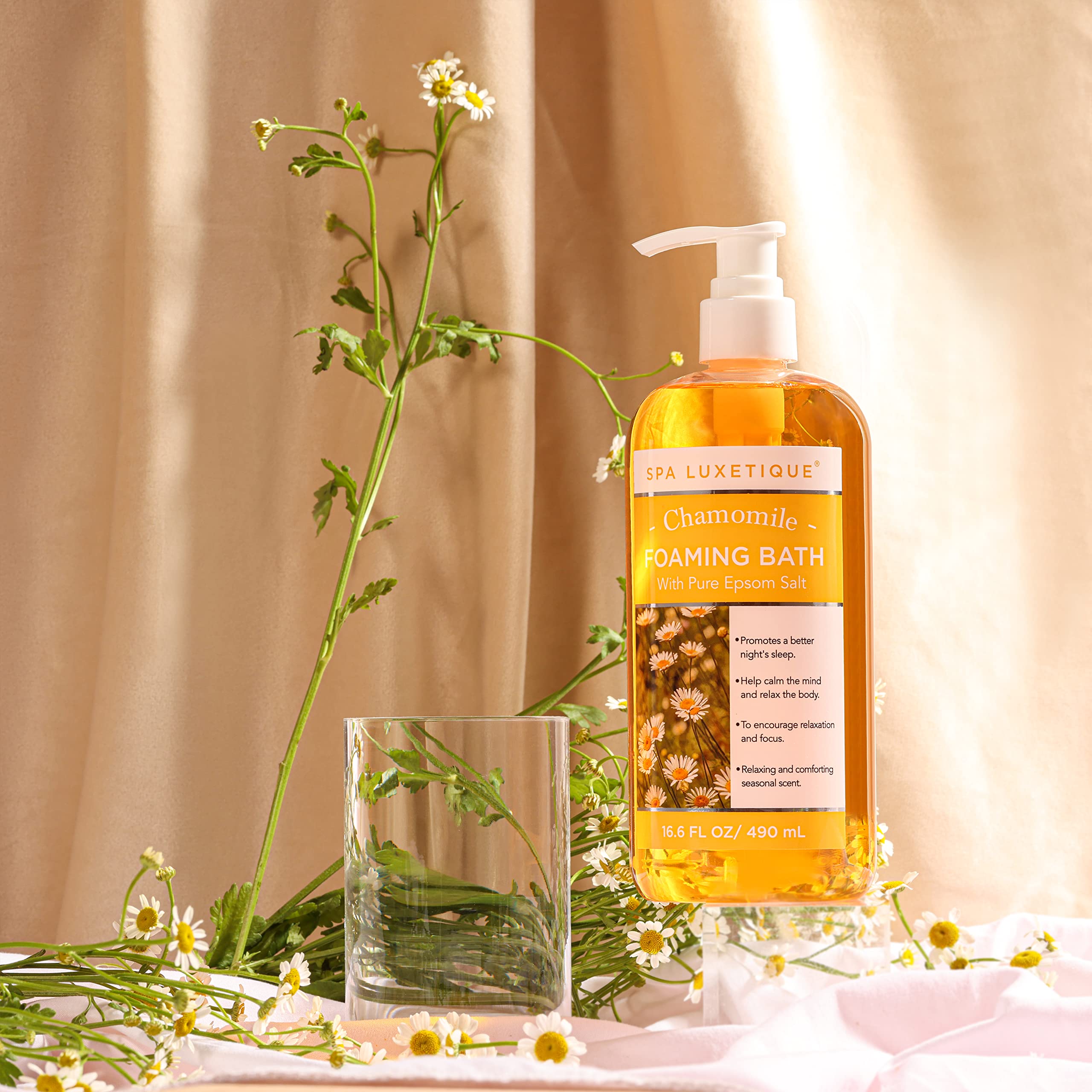 Spa Luxetique aroma rosas y manzanilla para ambiente calmante.