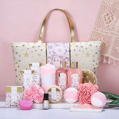 Spa Luxetique Daisy Dream shower gel bottle highlighting cleansing formula