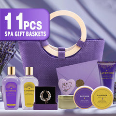 Spa Luxetique bath bomb image in lavender set for a calming soak
