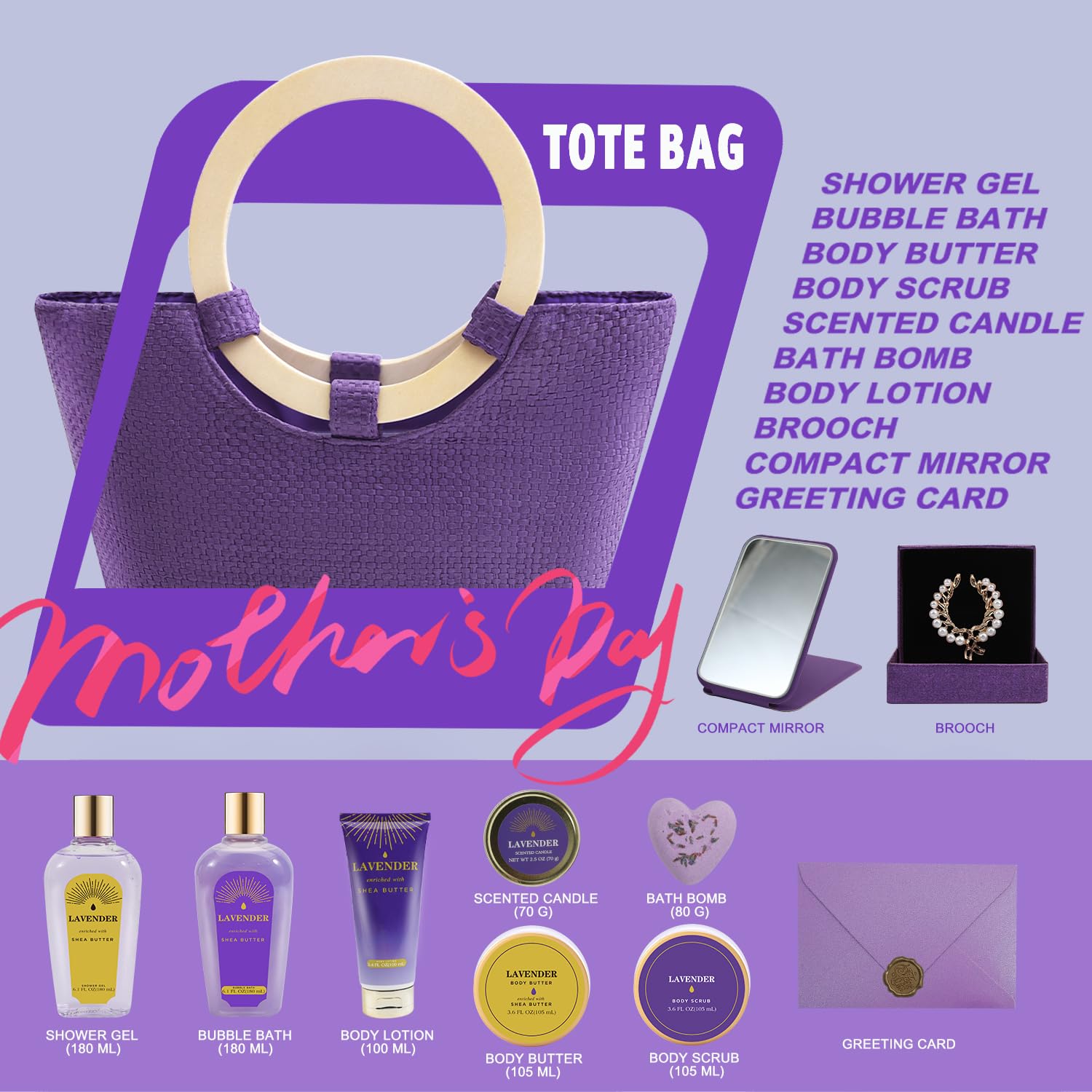 Spa Luxetique gift basket tote with handles for stylish, practical gifting