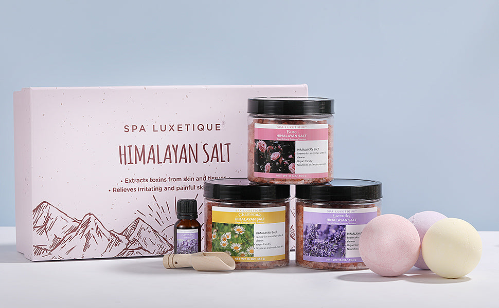 Spa Luxetique gift set packaging ideal for Christmas and occasions.