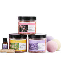 Spa Luxetique lavender Epsom salts for soothing soaks and aromatherapy.