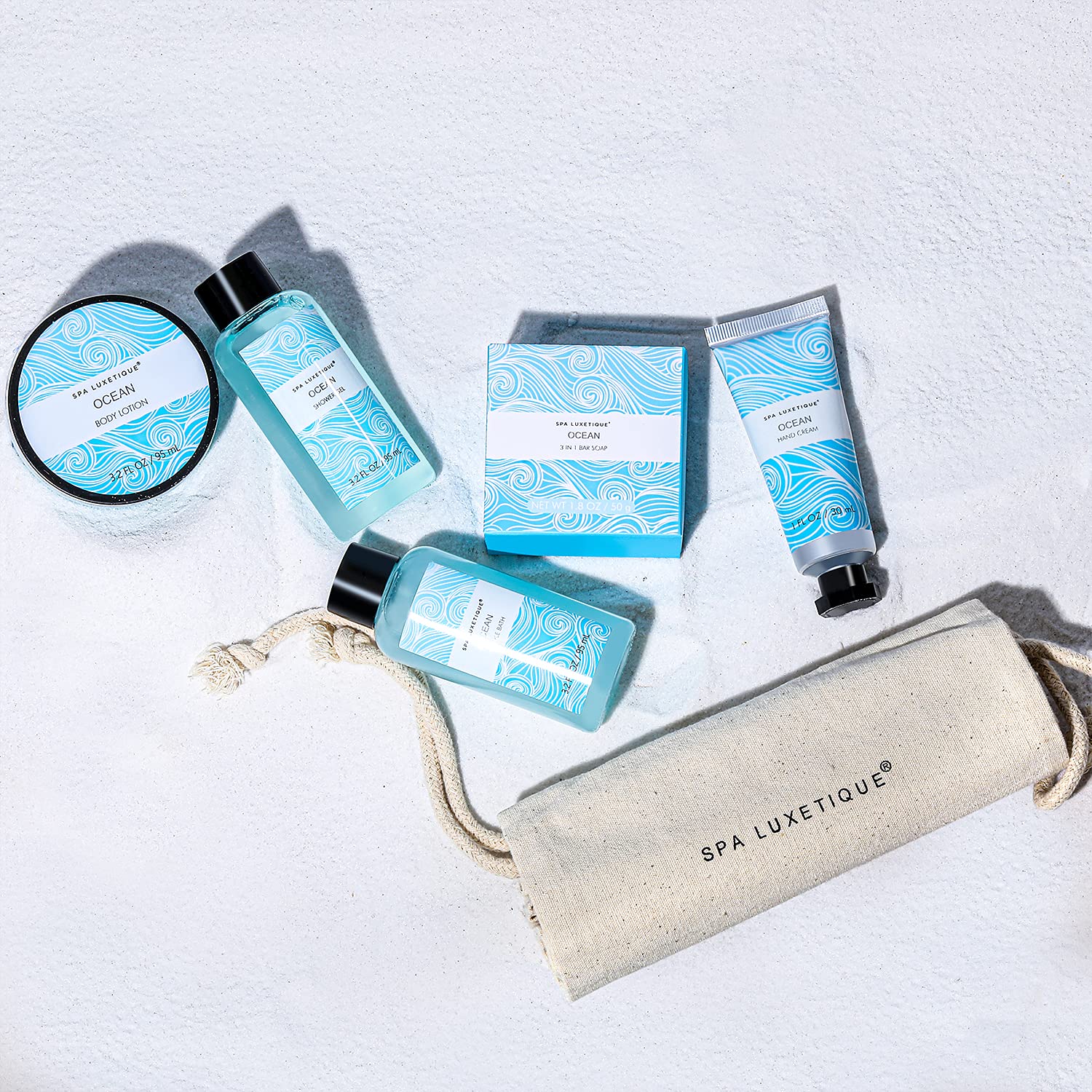 Spa Luxetique Ocean Spa Set gift box ready for special occasions.