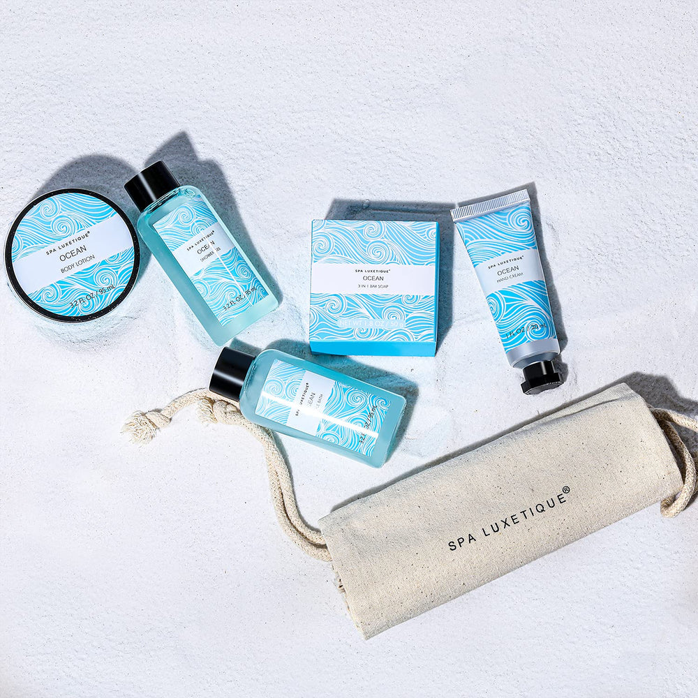 Spa Luxetique Ocean Spa Set gift box ready for special occasions.