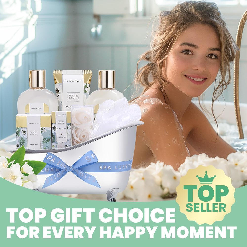 Spa Luxetique shower gel bottle—refreshing cleanse with jasmine-inspired notes