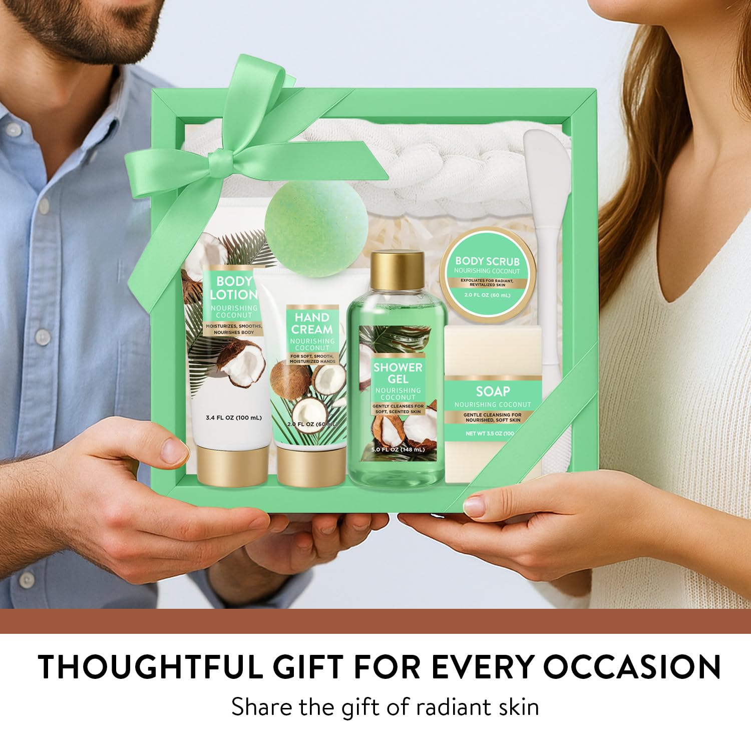 SPA LUXETIQUE WORLD coconut-milk soap in a vibrant gift presentation for pampering routines.