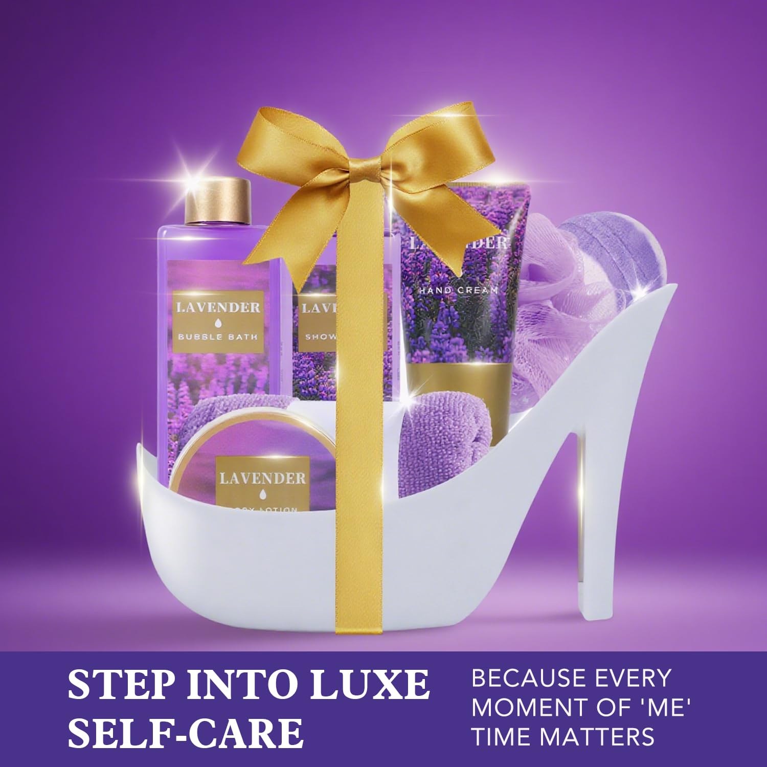 SPA LUXETIQUE WORLD gift-ready Christmas basket designed for mom or wife.