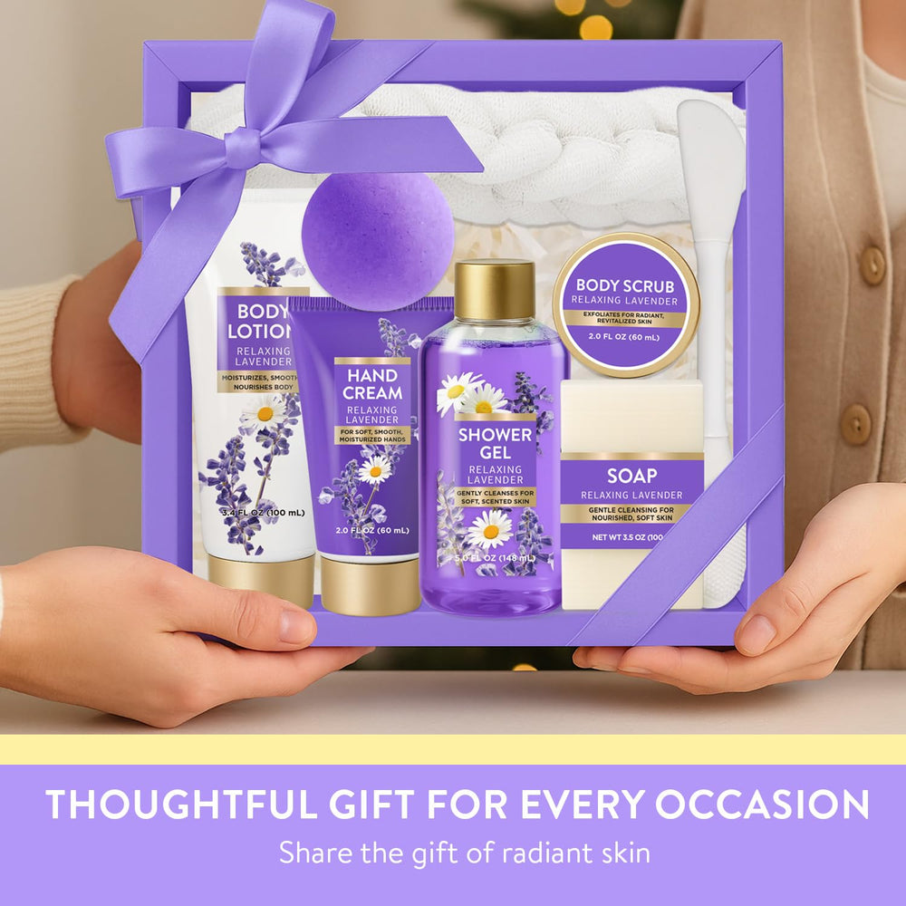 SPA LUXETIQUE WORLD lavender soap bar suggests gentle cleansing with calming aroma.