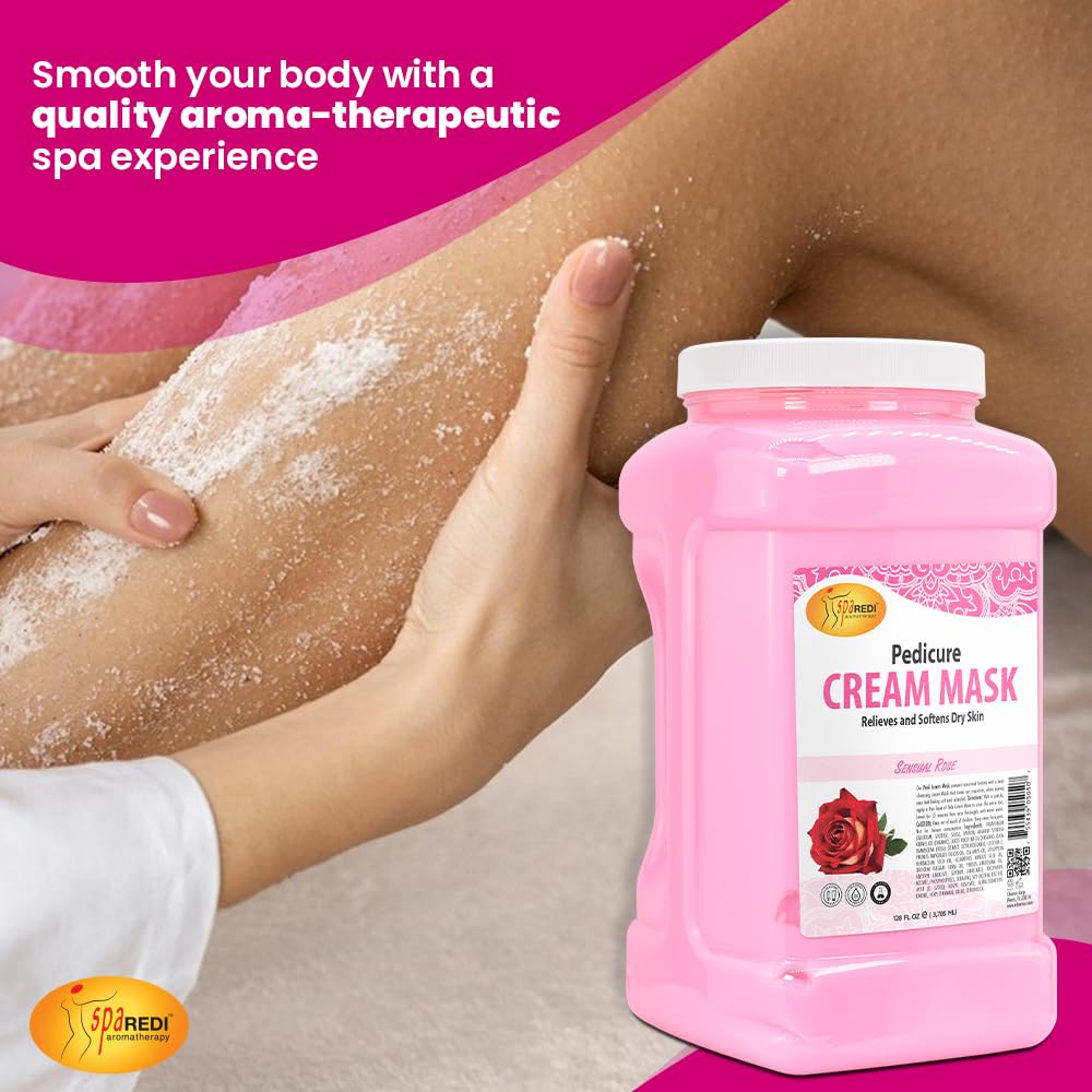SPA REDI cream-mask close-up highlights hyaluronic acid for lasting moisture.