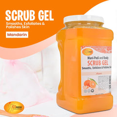 Spa Redi Pedi Scrub Gel pumice texture for gentle exfoliation.