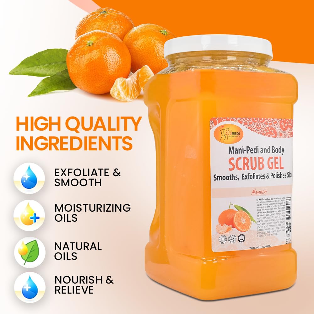 Spa Redi Pedi Scrub Gel USA-made quality and safety.