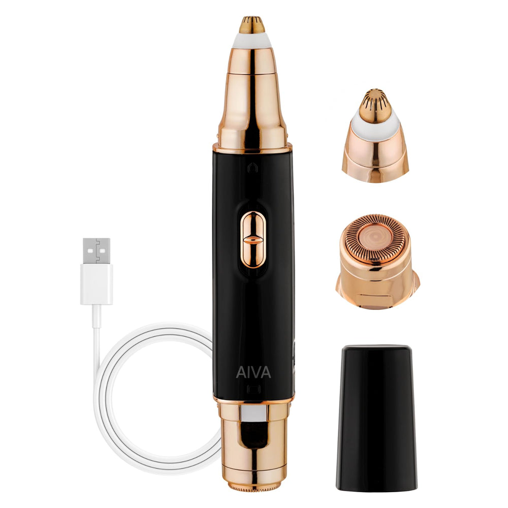Spa Sciences AIVA Deluxe front view with dual-ended precision for gentle facial hair removal.
